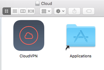 Settings CloudVPN for Mac OS X step 1